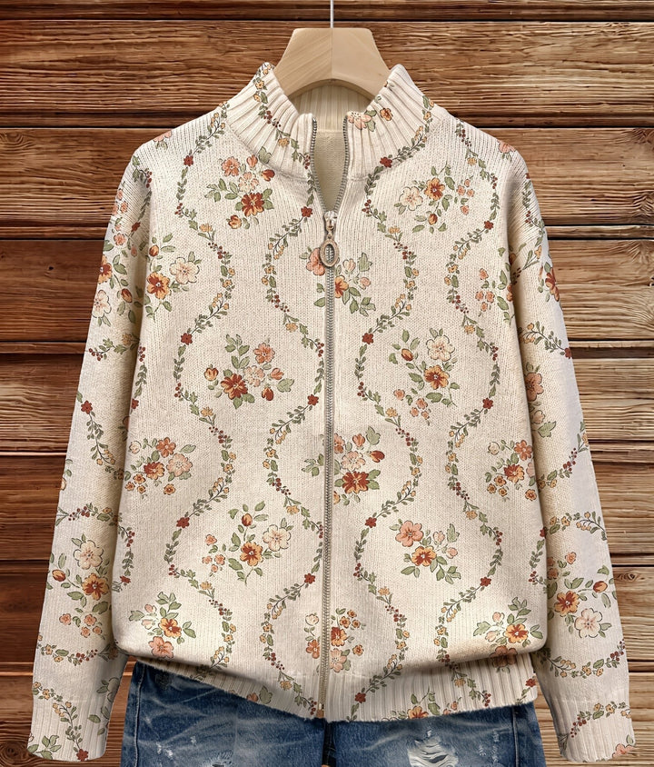 Hannelore™ | Cardigan mit zarten Blütenranken