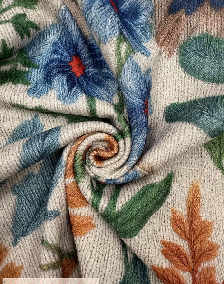 Heike™ | Cardigan mit Folklore-Blumen